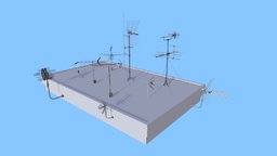 Antennas Pack | Preview antenna, unreal, broadcast, array, game-ready, transmission, uplink, lowpolymodel, antennas, longwave, telecommunication, vr-ready, unity, pbr, unwrapped-uvs, tvantennas