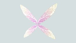 Butterfly Wings wings, butterfly, fairy, accessory, pbr, low, poly, female