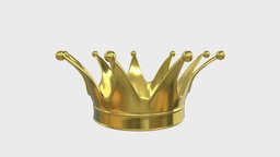 Gold crown 3 clothes, crown, queen, king, royalty, prince, substancepainter, substance, gold