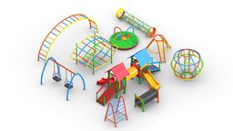 Playground Assets kids, garden, fun, children, play, outdoor, playground, kinder, game, blender