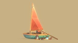 Nautical adventure kit kit, challenge, sailing, diorama, props, maritime, nautical, stylizedmodel, boat, adventurekitchallenge