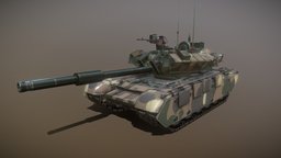 Tank T-90 modern, heavy, abrams, armoured, camouflage, t-90, military-vehicle, pbr-texturing, low-poly