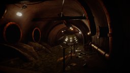 Underground Sewer Tunnel scene, abandoned, sewer, underground, bunker, creepy, gamedesign, dirty, pipes, sewers, leveldesign, tunnel, horrorgame, tunnelsystems, gamescene, game, horror