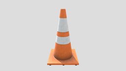 Game Ready PBR Traffic Cone truck, traffic, substancepainter, substance, vehicle, racing, car