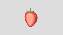 Strawberry Slice green, plant, food, fruit, red, garden, half, seed, leaf, fresh, berry, vitamin, kitchen, sweet, dessert, strawberry, slice, juicy