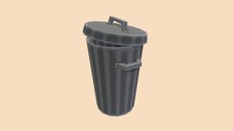 Trash Can [Parkers] toon, trash, can, garbage, waste, trashcan, metal, garbagecan, lowpoly, stylized