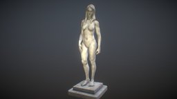 Female statue pose, statue, artist, ecorche, 3d, art, female, zbrush, human