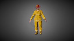 Animation Firefighter mixamo, animation-3d