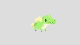 Cute Spino toon, cute, spinosaurus, spino, lowpoly, dinosaur, dino