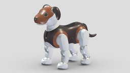Sony Aibo Choco cute, dog, japan, bot, pet, robo, smart, robotic, new, droid, sony, electronic, puppy, vr, ar, 1000, aibo, chocolate, android, ers, character, asset, game, low, poly, characters, robot, ers-1000, ers1000