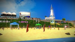 Jeffreys Bay Low poly Beach map map, beach, surf, lowpoly, gameready
