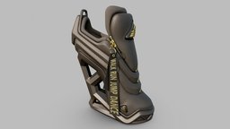 Comfy Heel (BLK&GLD) luxury, fashion, comfortable, boot, heels, unrealengine, perforated, props-assets, props-game, clothing-design, leather-shoes, fashion-style, substancepainter, substance, handpainted, 3d, lowpoly, design, futuristic, gameasset, zbrush, clothing, black, gameready