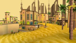 City ver 2 future, desert, sand, arabic, arabian, town, city, environment