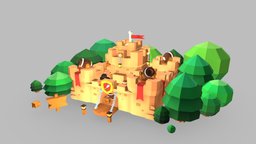 Low Poly Castle castle, low-poly-model, lowpolymodel, low-poly, blender, lowpoly