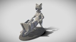 Fox Farmer for 3D print bunny, cute, fox, disney, tales, characterdesign, carttony, beechwood