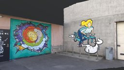 Garage Door Grafitti norway, drammen, urbanartchallenge, 3df-zephyr