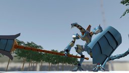 AGS-B06S / Newt Soldier mech, original, mecha, sci-fi, animated, rigged