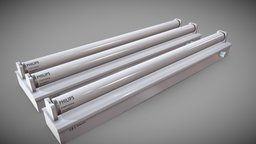 Fluorescent Lights Collection 3D model bulb, other, energy, stick, dual, double, electrical, tube, saving, lamps, electronic, furniture, strip, fixture, t8, fluorescent, casing, fluorescence, illuminate, architecture, interior, electric, light
