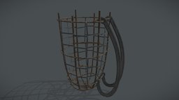 Back Basket bucket, storage, camping, basket, viking, medieval, holder, bag, rustic, backpack, farming, anglo-saxon, collecting, herbs, container