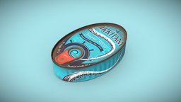 Octopus tin Can food, rust, prop, octopus, rusty, can, tin, cans, gamedev, kitchen, gameasset