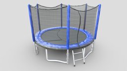 Trampoline kid, exterior, fitness, gym, play, exercise, jump, playground, round, jumping, bounce, mat, trampoline, sport