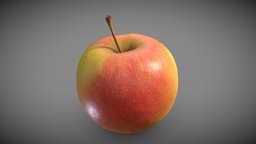 Apple fruit, photo, red, apple, 3d-scan, prop, detailed, realistic, photoscan, photogrammetry, asset, scan, highpoly