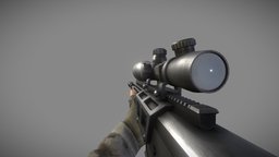 FPS Animated Sniper Rifle (Version 1) rifle, fps, shooter, firearm, firearms, sniper, rifles, sniper_rifle, semi_automatic, as50, weapon, game, weapons, animated, gun, guns, first_person, weapon_animation, semi_automatic_sniper_rifle, noai