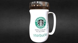 Starbucks cup drink, food, coffee, starbucks, mug, fbx, realistic, modeling, 3d