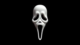Ghost face Scream Mask stl, face, fanart, tv, fun, series, obj, vr, ar, color, scary, normalmap, map, mask, movie, scream, ghostface, 3dprint, art, texture, ghost, halloween, ghost_face, noai