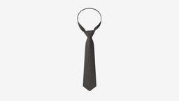 Classic necktie 03 black neck, suit, cloth, shirt, textile, clothes, knot, business, dress, tie, accessory, collar, silk, background, formal, necktie, 3d, pbr, clothing