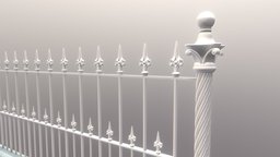 Classic Ornate Vintage Fence fence, victorian, ornate, exterior, architectural, cast, heritage, classic, detailed, file, daniel, danny, old, iron, beautiful, fancy, modelled, wrought, 3d, model, download, carbury, dannycarbury