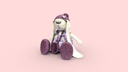 Bunny Soft Toy bunny, cute, toy, children, soft, knit, character, game, animal, interior