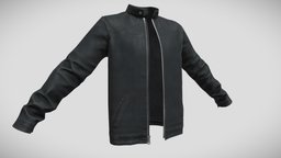 Jacket leather, fashion, jacket, upper, male, clothing