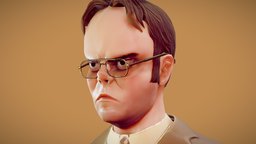 The Office fanart, toon, rigging, unreal, gamedev, gamereadymodel, dwight, gameready-lowpoly, rainnwilson, schrute, maya, character, cartoon, zbrush, animation, gameready, the-office