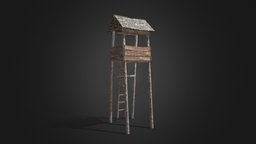 Wooden tower tower, gate, field, castle, wooden, fort, fortification, structure