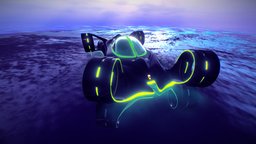 Future Exotic transportation, icy, ice, future, transport, exotic, sportscar, reflection, neon, water, glow, reflections, skydome, neons, maya, photoshop, vehicle, futuristic, car, rigged