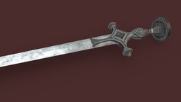 Kayamkulam Sword Low Poly PBR soldier, army, century, culture, ready, india, ruler, 18th, realisitc, double-edged, weapon, asset, game, 3d, pbr, low, poly, military, sword, war, vaal, kayamkulam