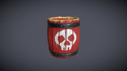 Explosive Barrel barrel, explosive, stylized