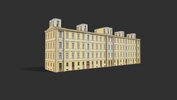 Apartment House 196 exterior, flat, apartment, town, condo, game, 3d, low, poly, house, building
