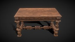 Vintage Table wooden, desk, vintage, antique, furniture, decor, props, ornaments, ornamental, antiquities, antique-furniture, vintage-furniture, vintage-table