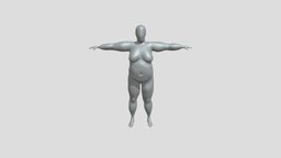 Female Character body, base, figure, fat, natural, obj, , woman, curvy, large, femalebody, femalecharacter, womancharacter, -model, girl, blender, model, female, cinema4d, human, lady