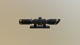 Sniper Scope scope, s, sniper, sniperrifle, attachment, substancepainter, substance, weapon, gun