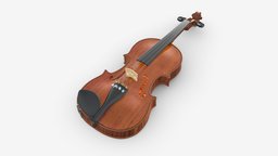 Classic  Violin music, violin, instrument, sound, musical, string, classic, play, orchestra, melody, concert, classical, violinist, fiddle, viola, 3d, art, pbr, wood