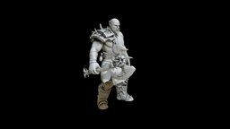 Orc warcraft, armor, orc, ork, horde, game, axe, creature, zbrush, 3ds, fantasy, wow, gameready