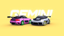 TURBO: "Gemini" Cartoon Car 911, toon, pack, gt, cartoon, racing, car
