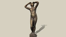 Statuette bronze, statuette, woman, lady