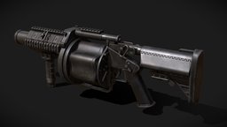 Milkor MLG grenade, rust, ammo, launcher, mlg, 3d-art, weapon, game, 3d, milkor