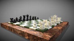 "Schematic" Chess Set b3d, chessboard, chessset, chesspieces, blender3d, chess