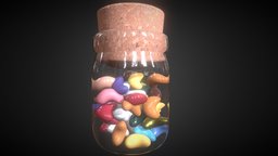 Jar with magic beans jar, harrypotter, beans, harry_potter, harry-potter, harrypotterfanart, glass, model, zbrush, 3dmodel, magic, lighttracerrender