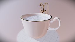 Tasse baignoire / Coffe cup bath tea, bathroom, coffee, bath, baignoire, salle-de-bain, mug, bain, mix, tasse, teacup, coffeecup, cup